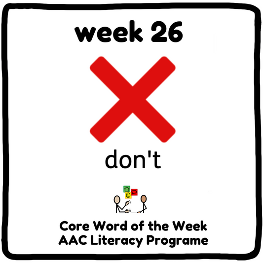 "Don't" Forget About This Week's Core Word - Week 26