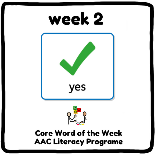Yes! It's time for a new Core Word. Core Word Programme Week 36 - 'yes'