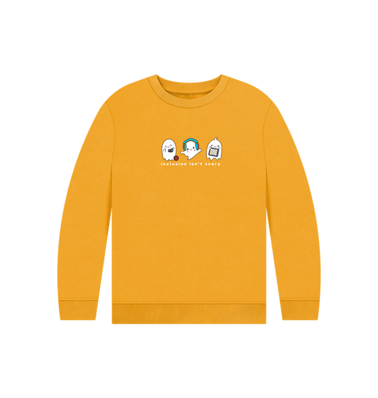 Mustard Printed Kids Jumper