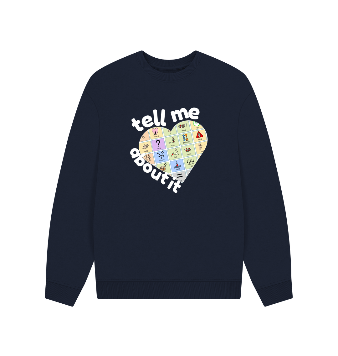 Navy Blue Printed Sweater