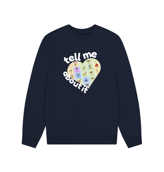 Navy Blue Printed Sweater
