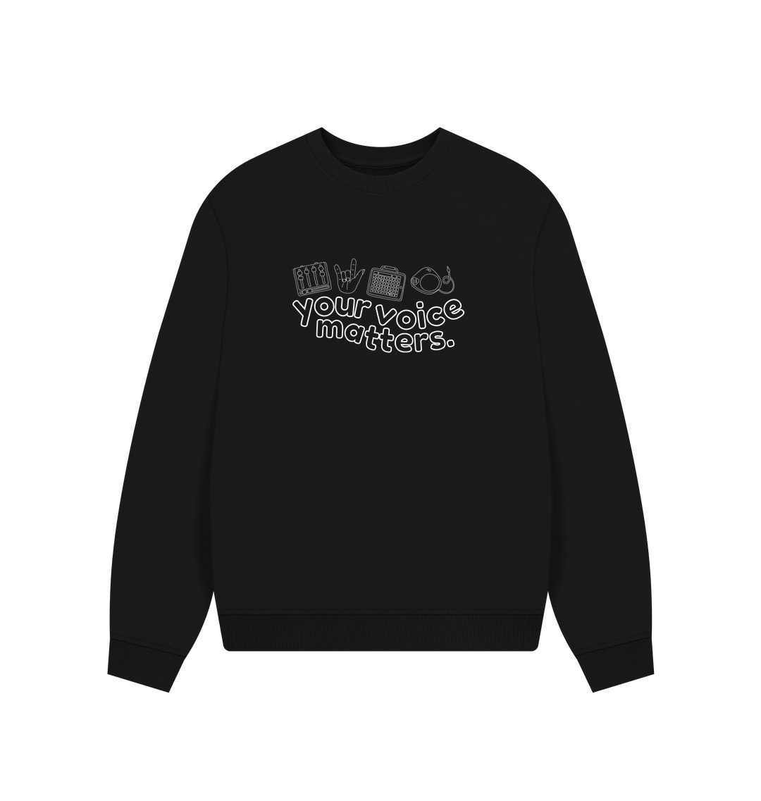 Black Printed Sweater
