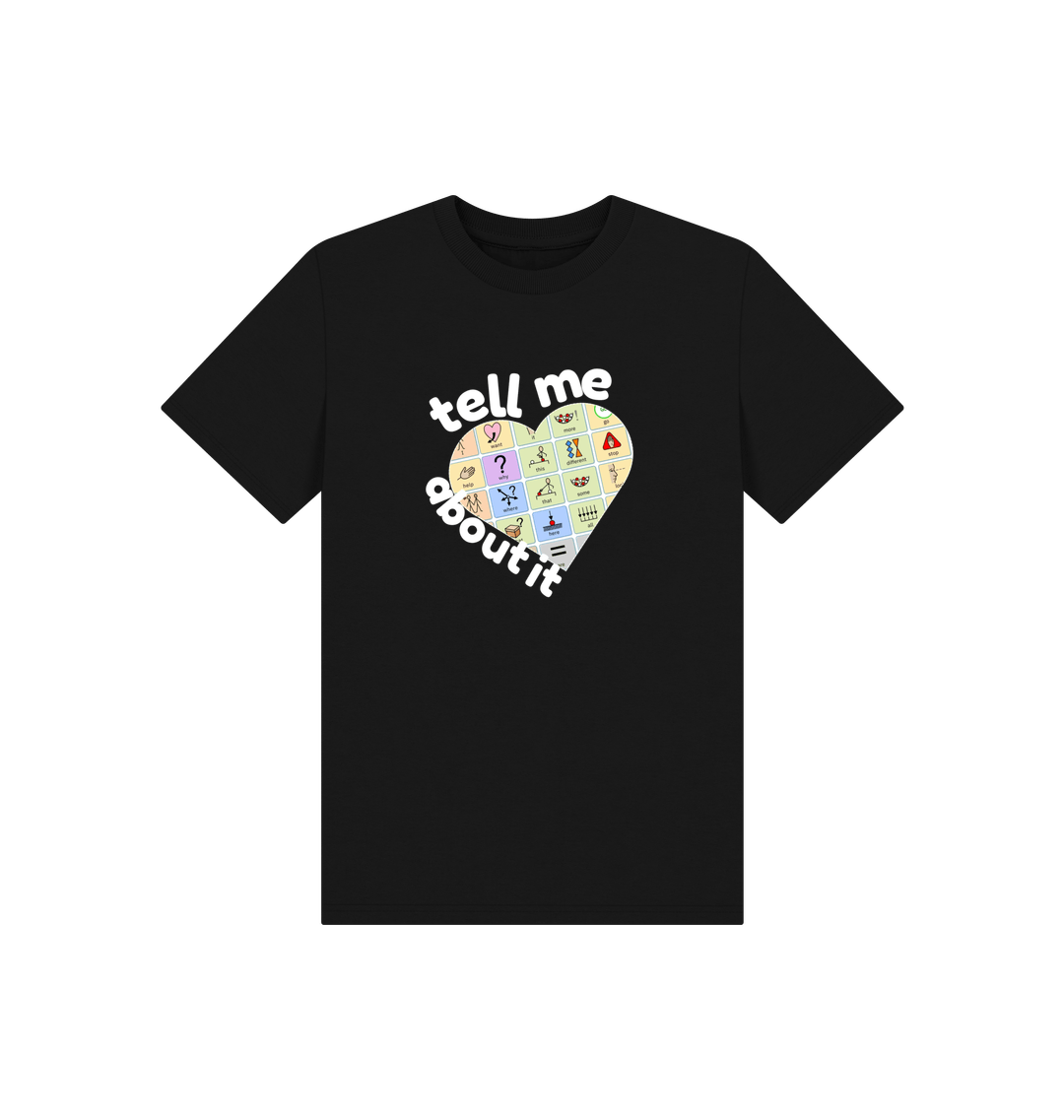 Black Printed Kids T-Shirt