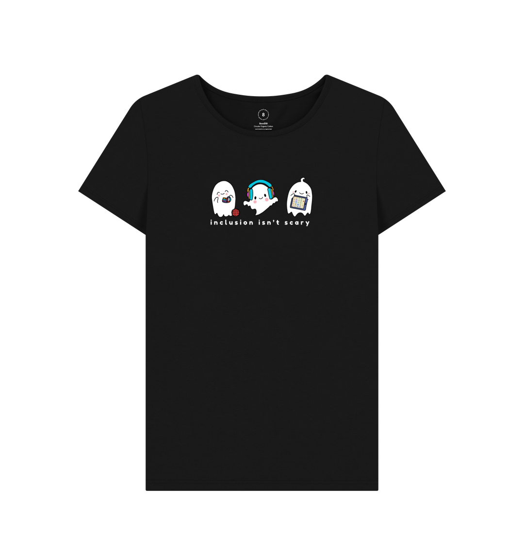 Black Recycled Printed T-Shirt Front