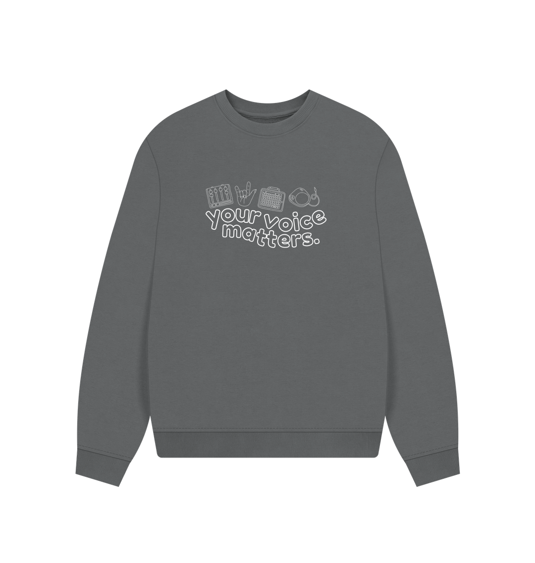 Slate Grey Printed Sweater