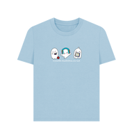 Milky Blue Printed T-shirt Front