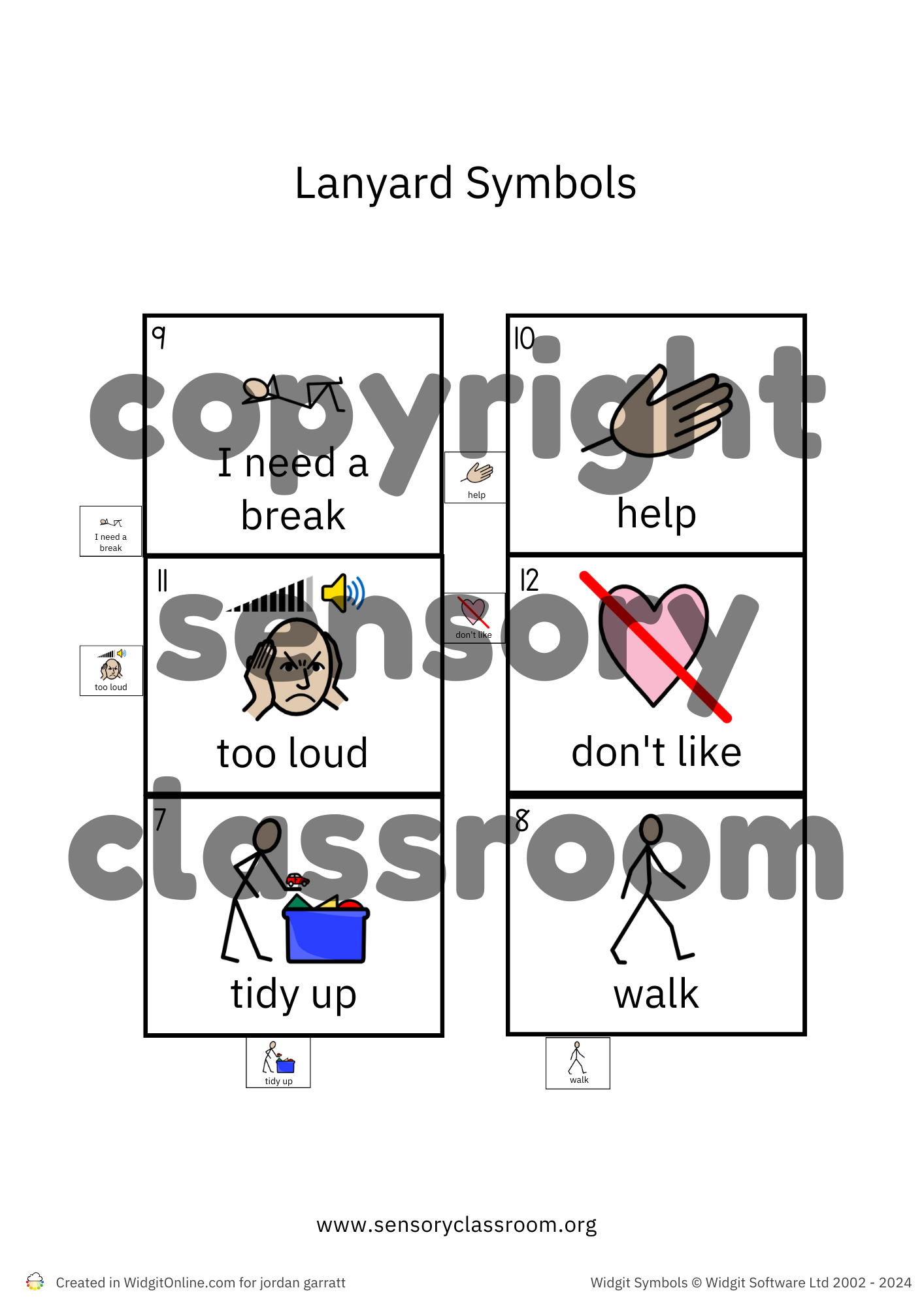 Tabbed Symbols Sets
