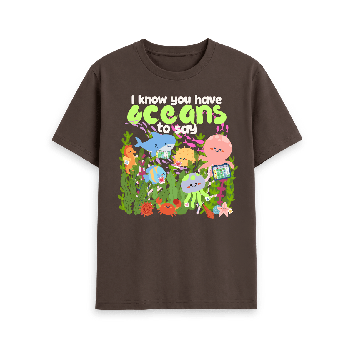 Chocolate Printed T-shirt Front