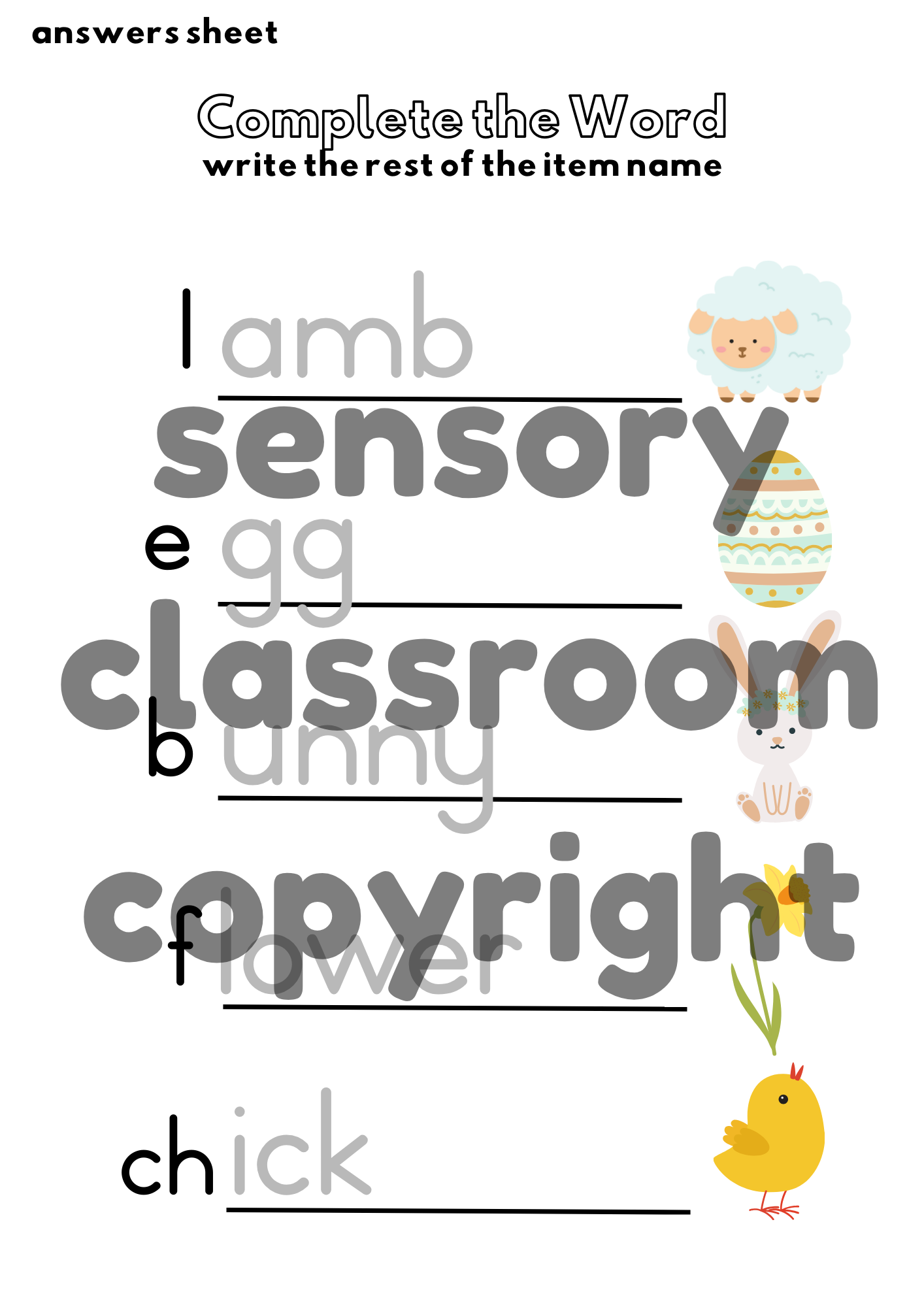 Easter Worksheets