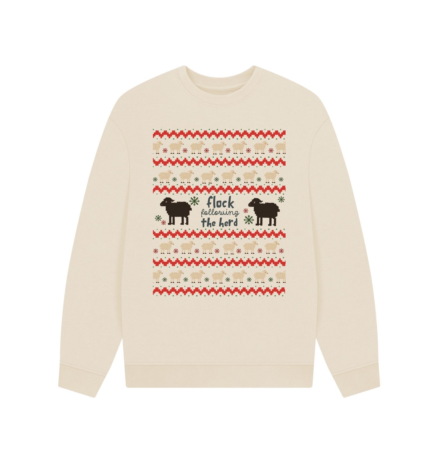 Oat Printed Sweater Front