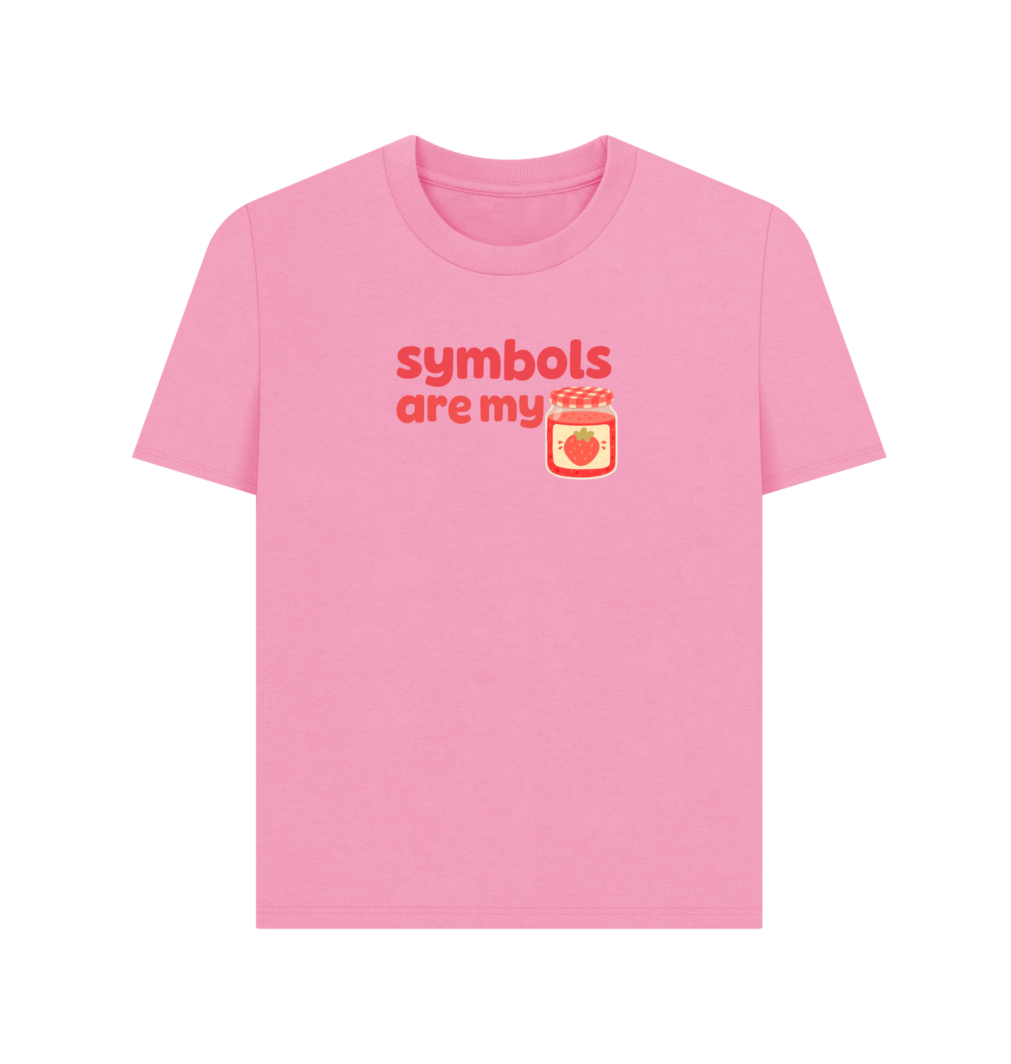 Rose Pink Printed T-shirt Front