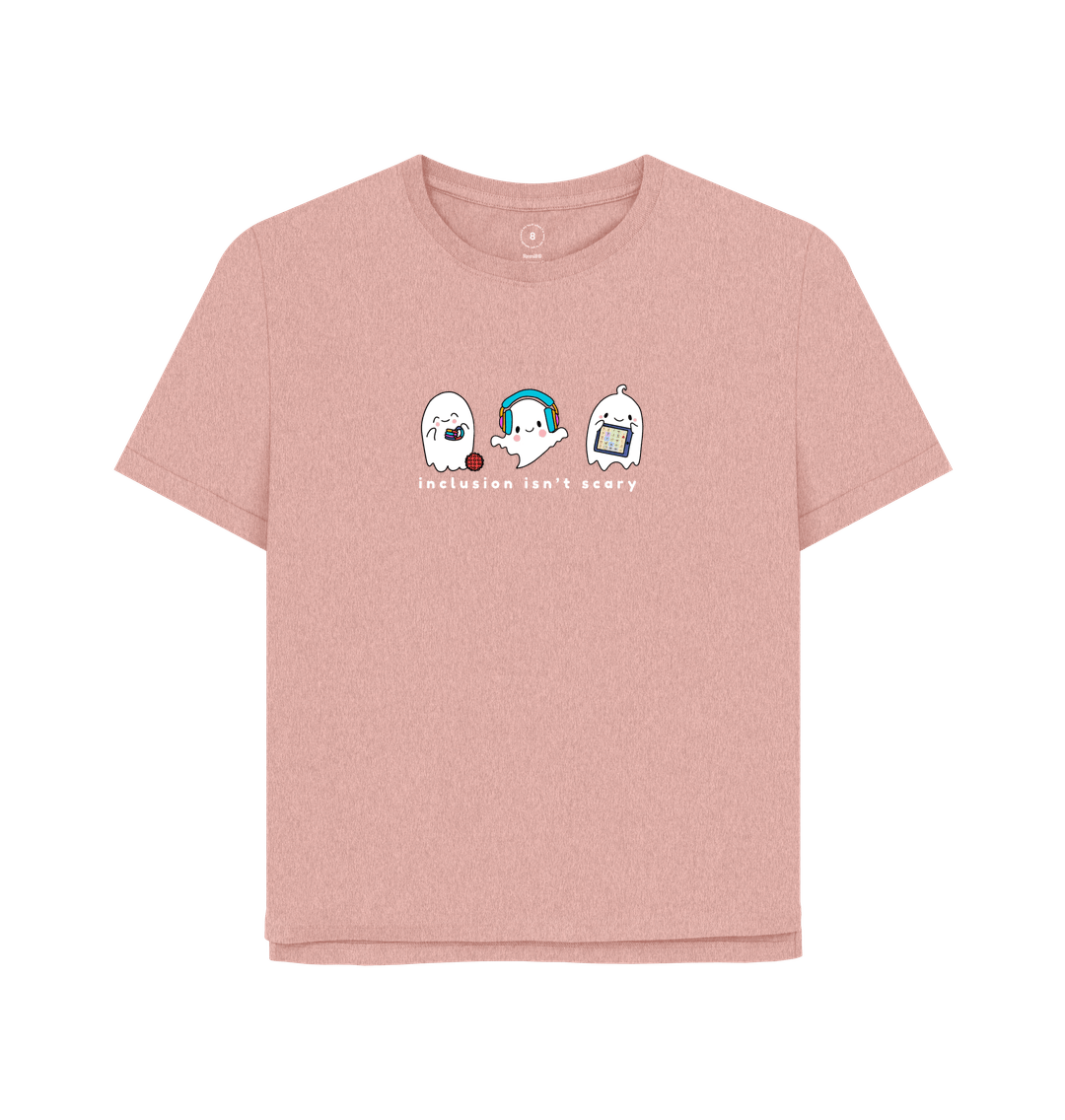 Sunset Pink Inclusion Isn't Scary Women's Oversized Tee