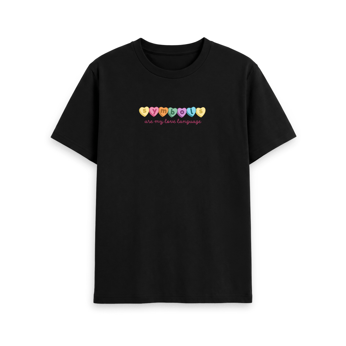 Black Printed T-shirt Front