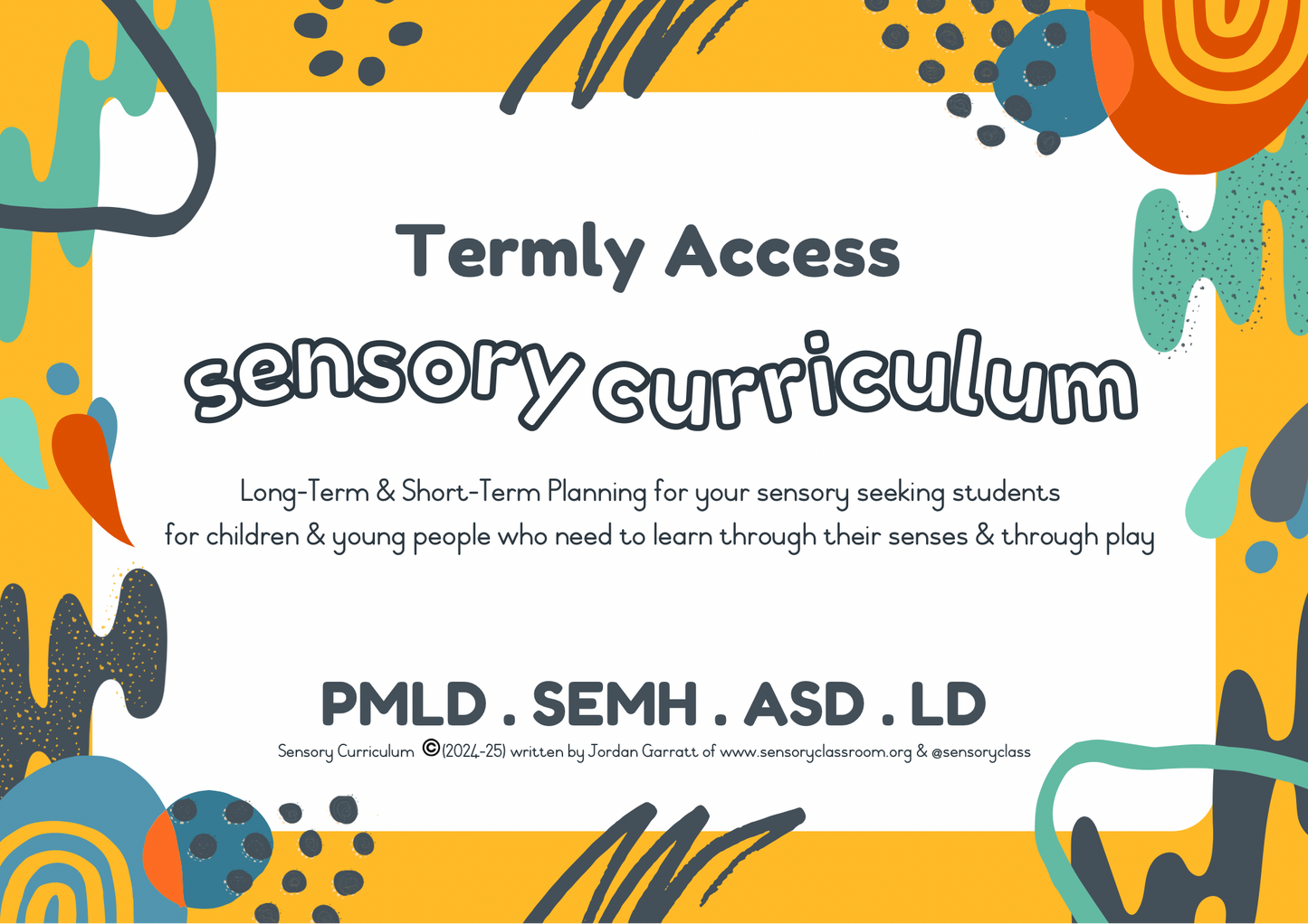 Termly Drip Fed Sensory Curriculum option