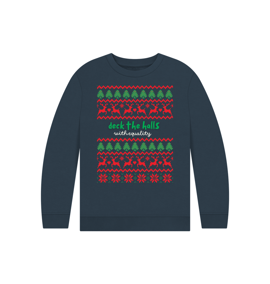 Deck the Halls with Equality Kids Sweater