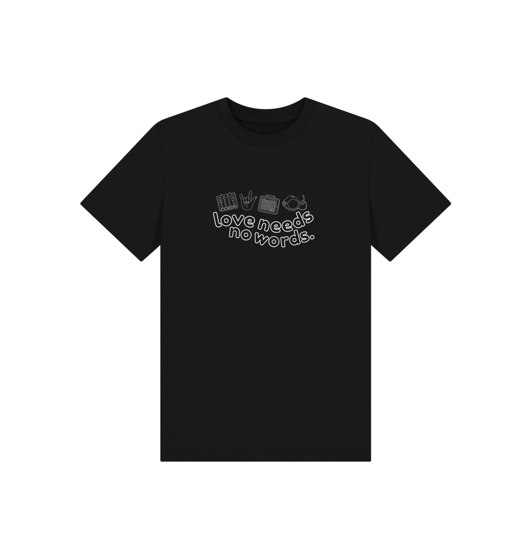 Black Printed Kids T-Shirt