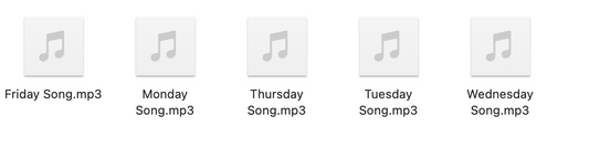 Days of the Week Pop Songs