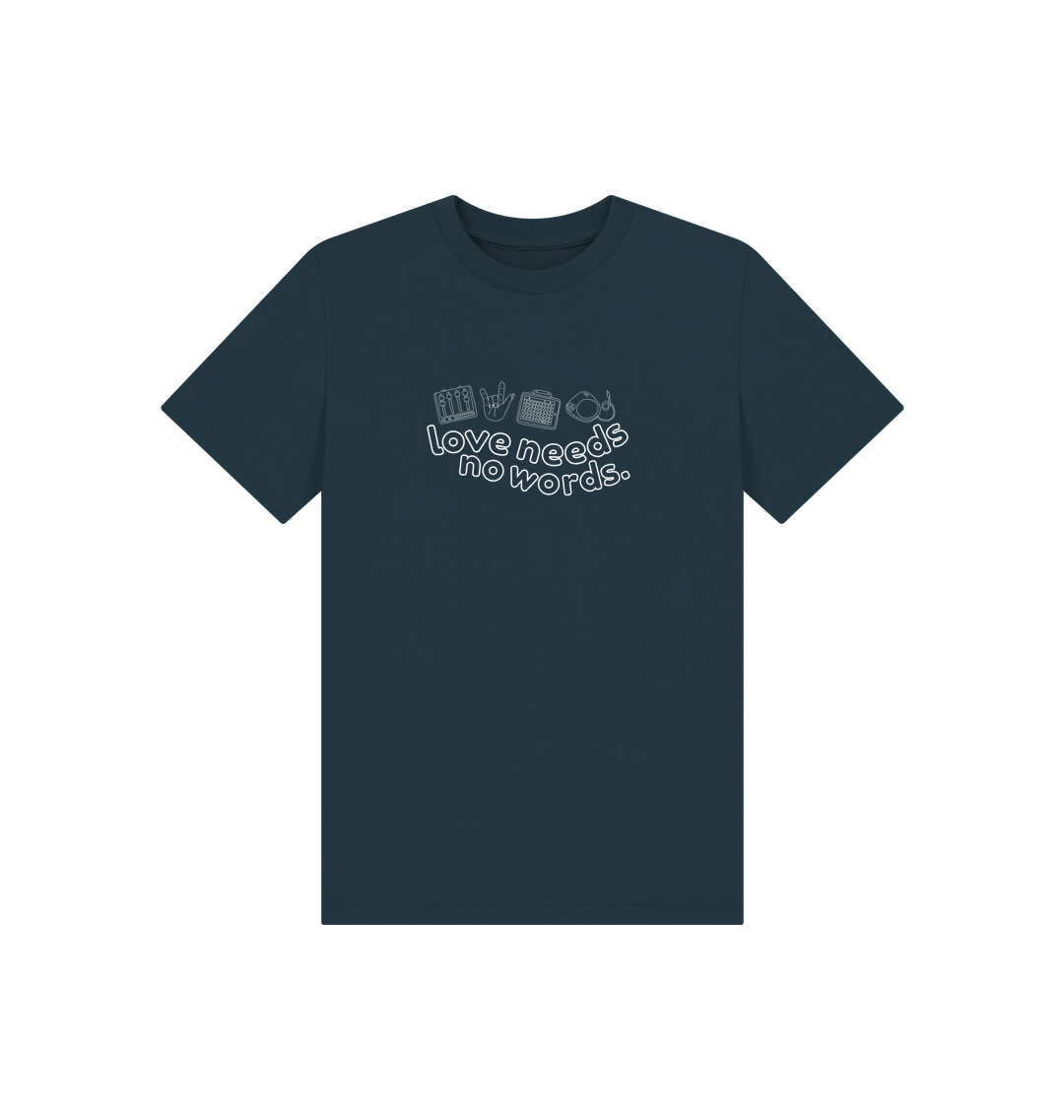 Denim Blue Printed Kids T-Shirt