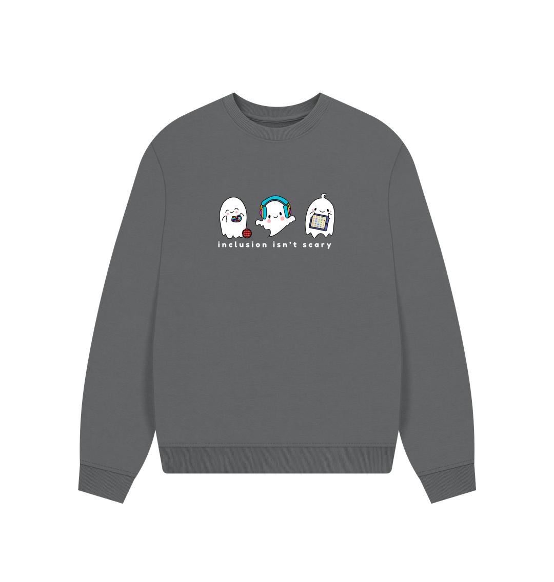 Slate Grey Inclusion Isn't Scary Women's Oversized Sweater