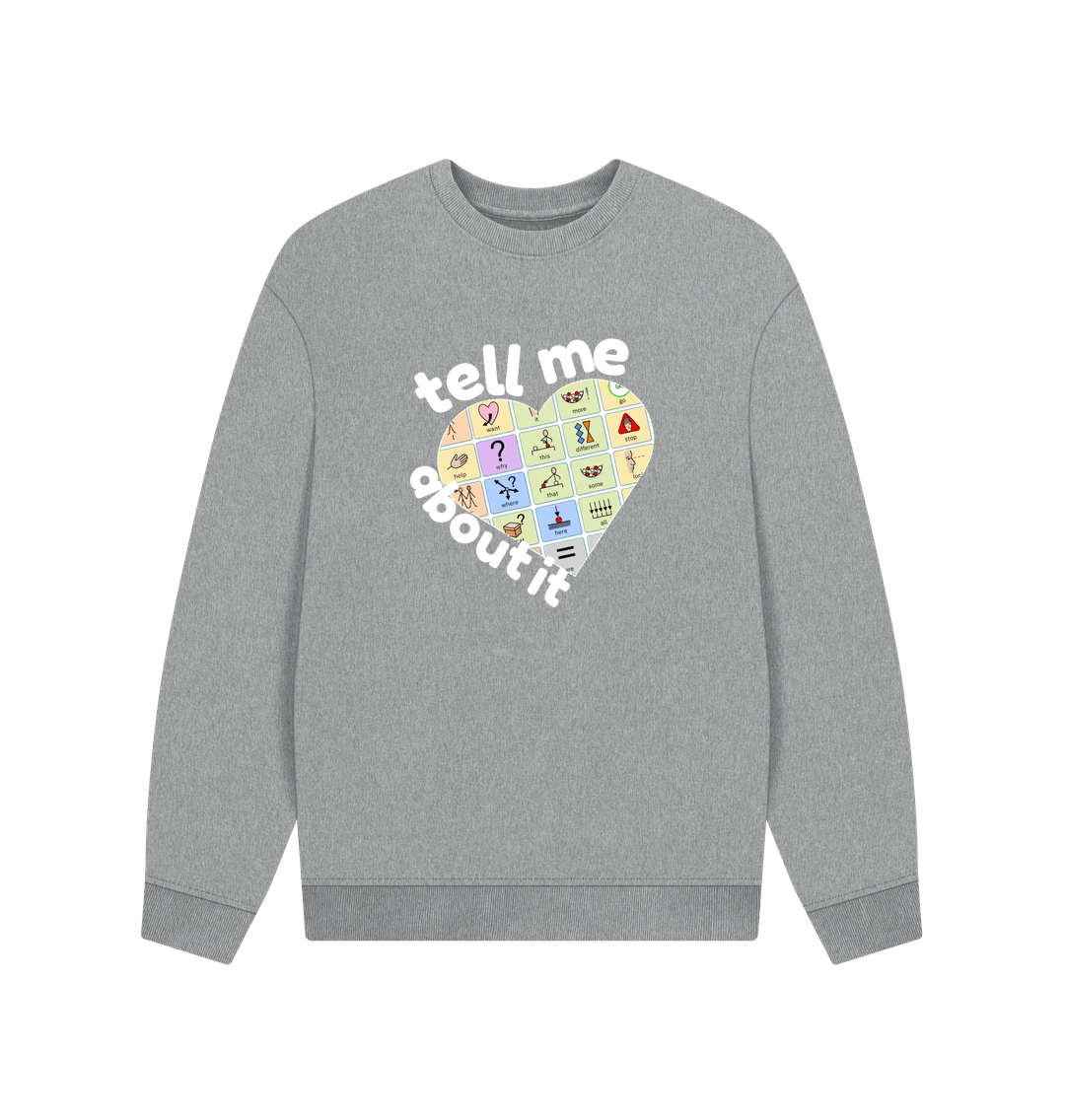 Athletic Grey Printed Sweater