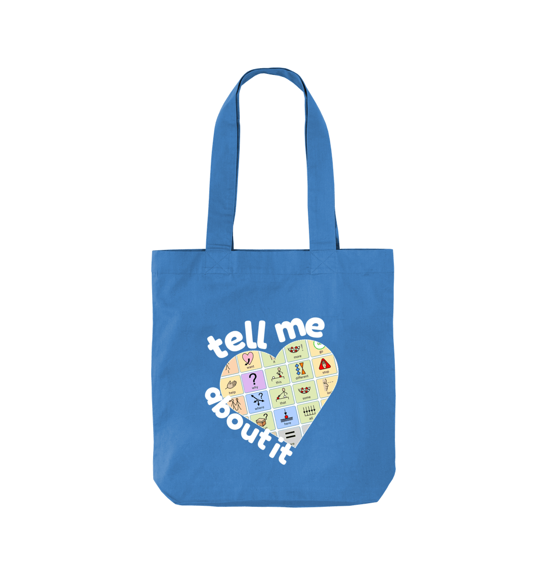 Cornflower Blue Printed Bag Front