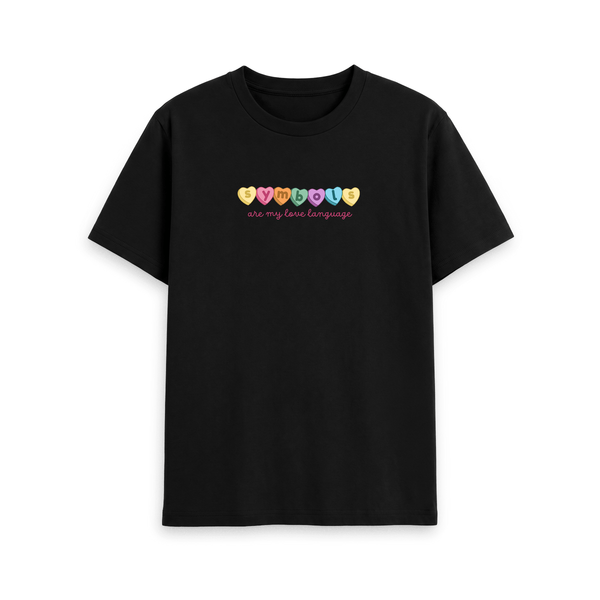 Black Printed T-shirt Front