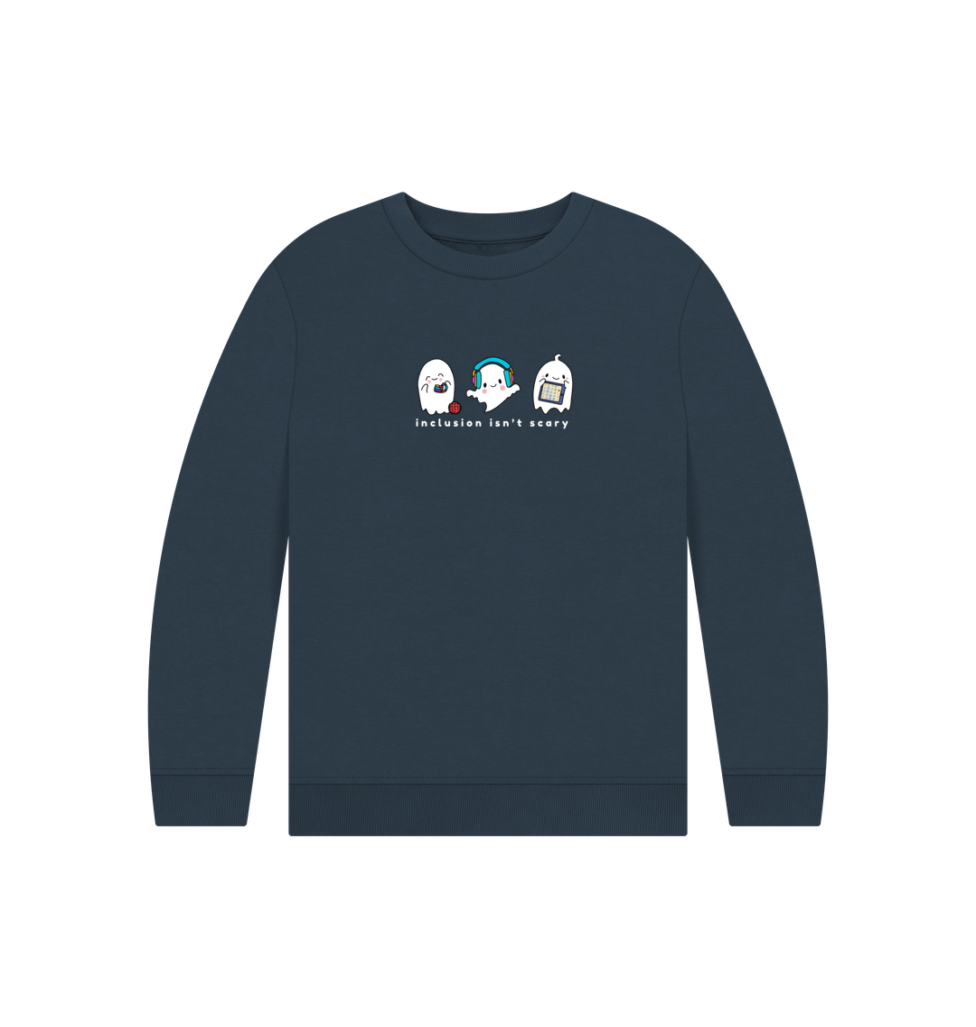 Navy Blue Printed Kids Jumper