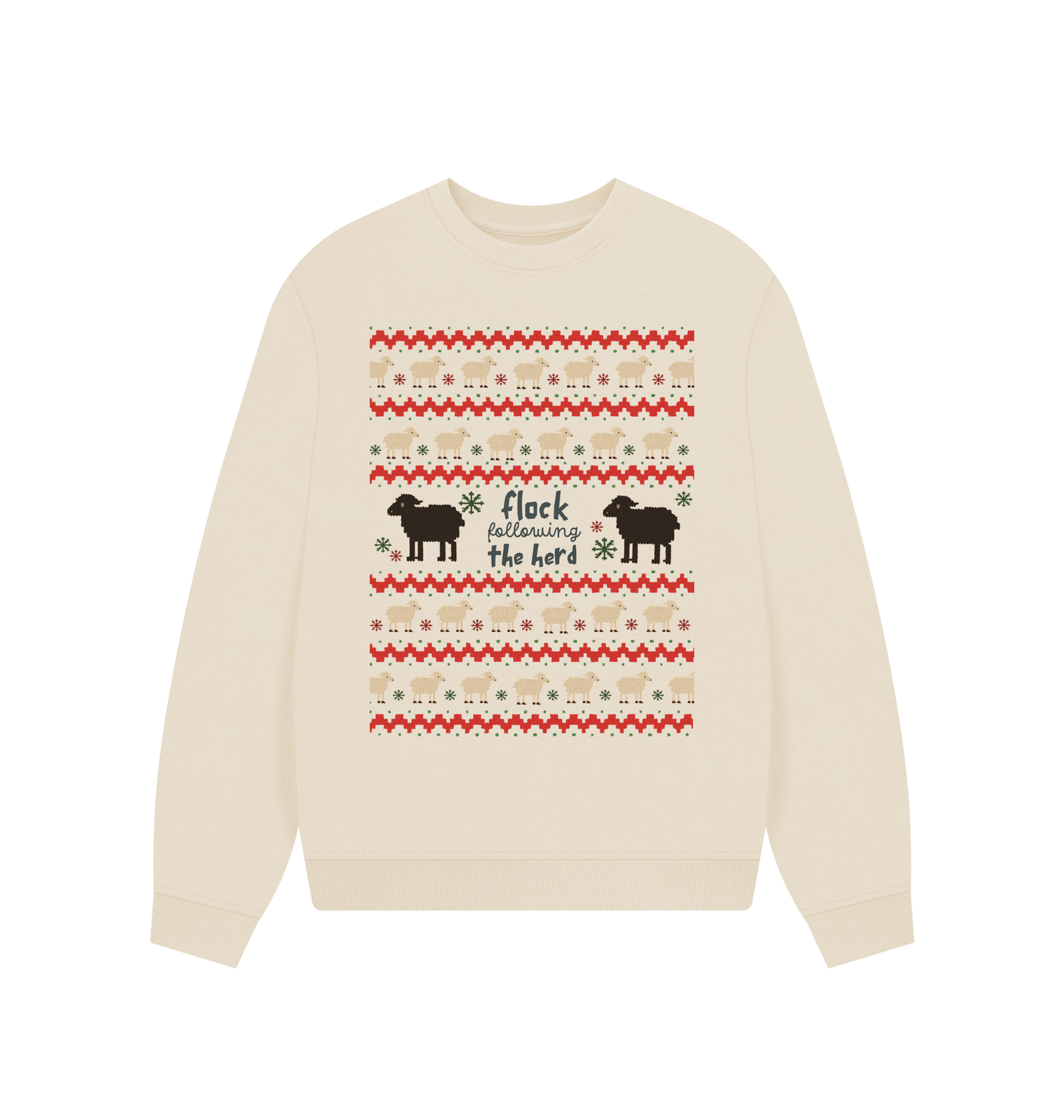Oat Printed Sweater Front