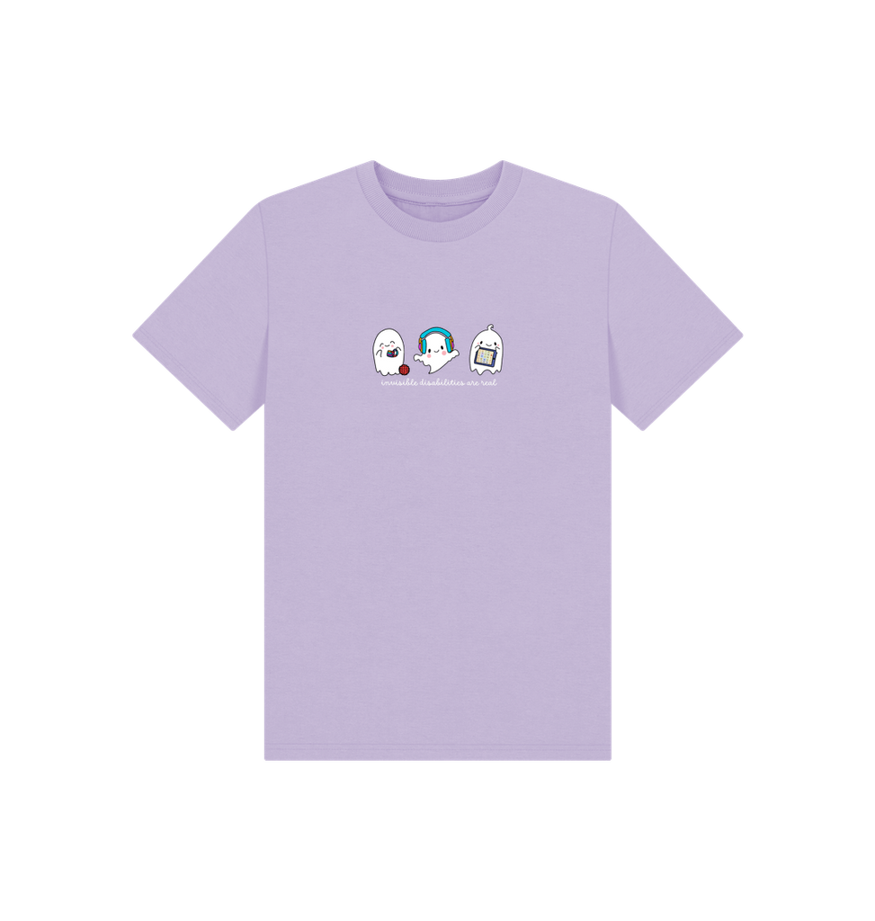 Soft Lilac Printed Kids T-Shirt Front