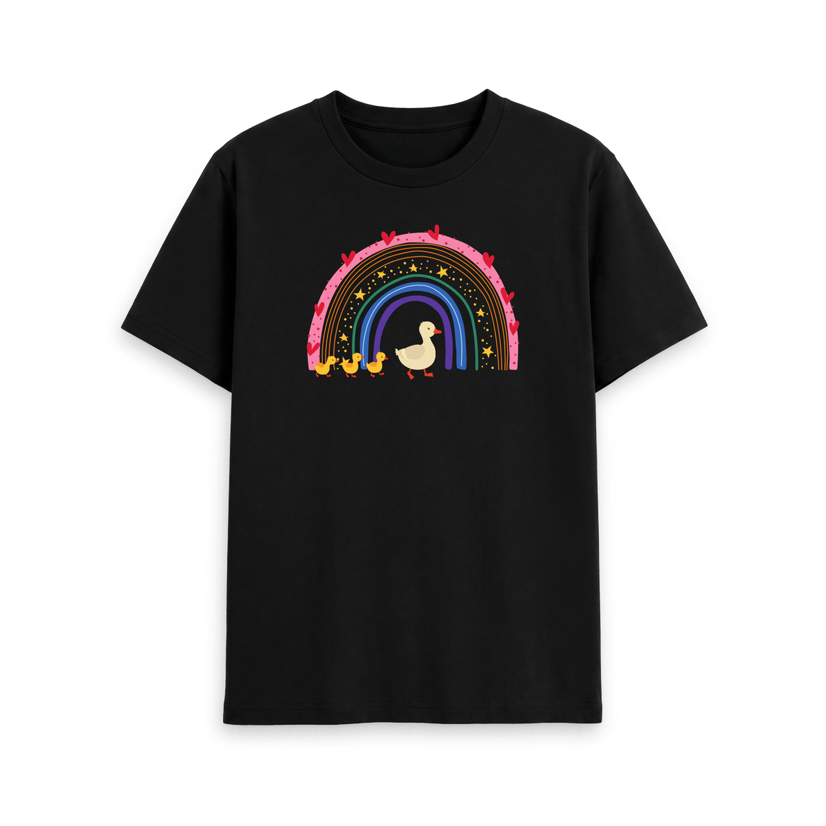 Black Printed T-shirt Front