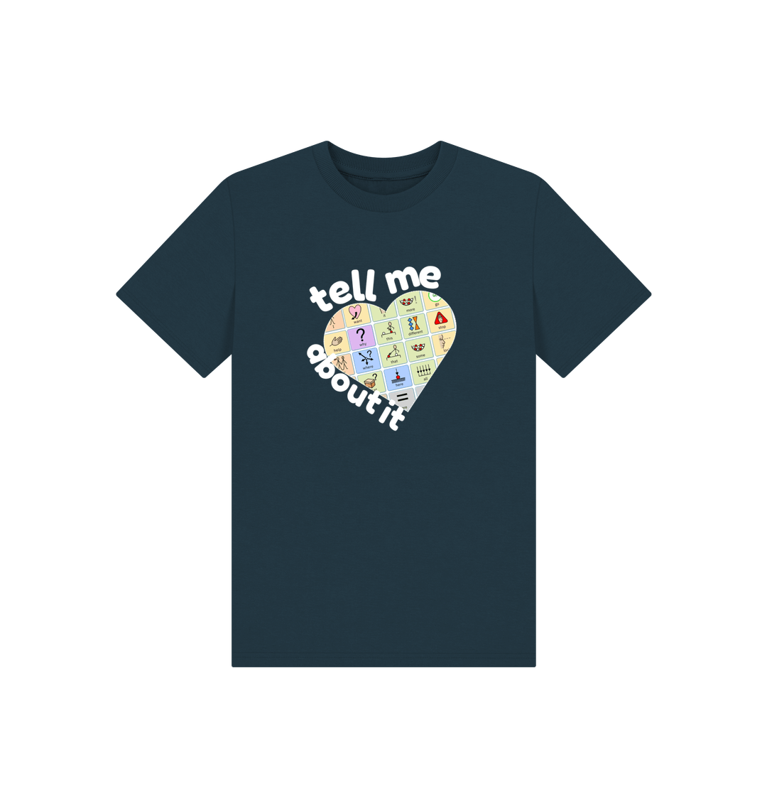 Denim Blue Printed Kids T-Shirt