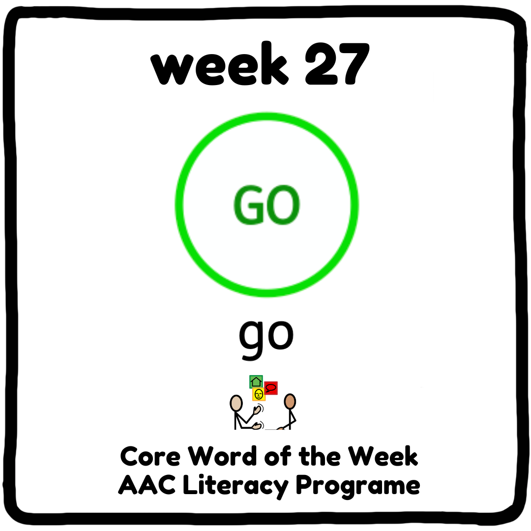Ready, Set, 'GO'! Teaching This Week’s Core Word, Week 27 -  'Go'
