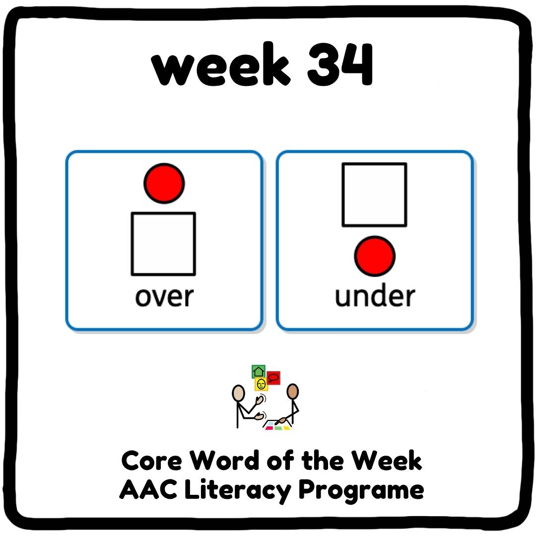 My Core Word Programme Week 34 - "Over" and "Under"