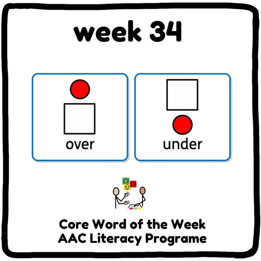 My Core Word Programme Week 34 - "Over" and "Under"