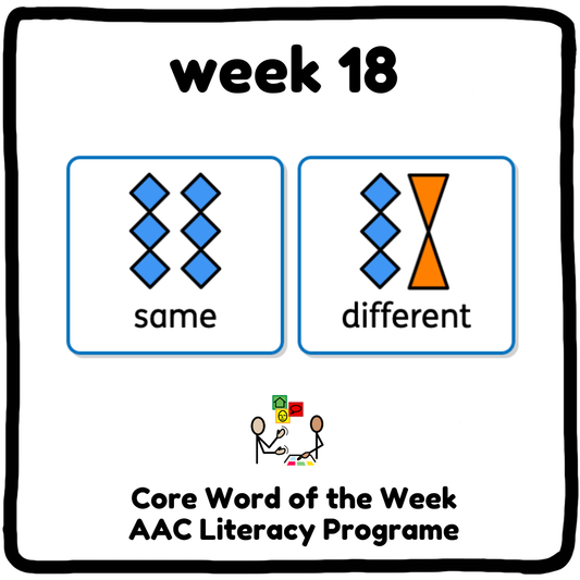 My Core Word Programme Week 18 - "Different" and "Same"