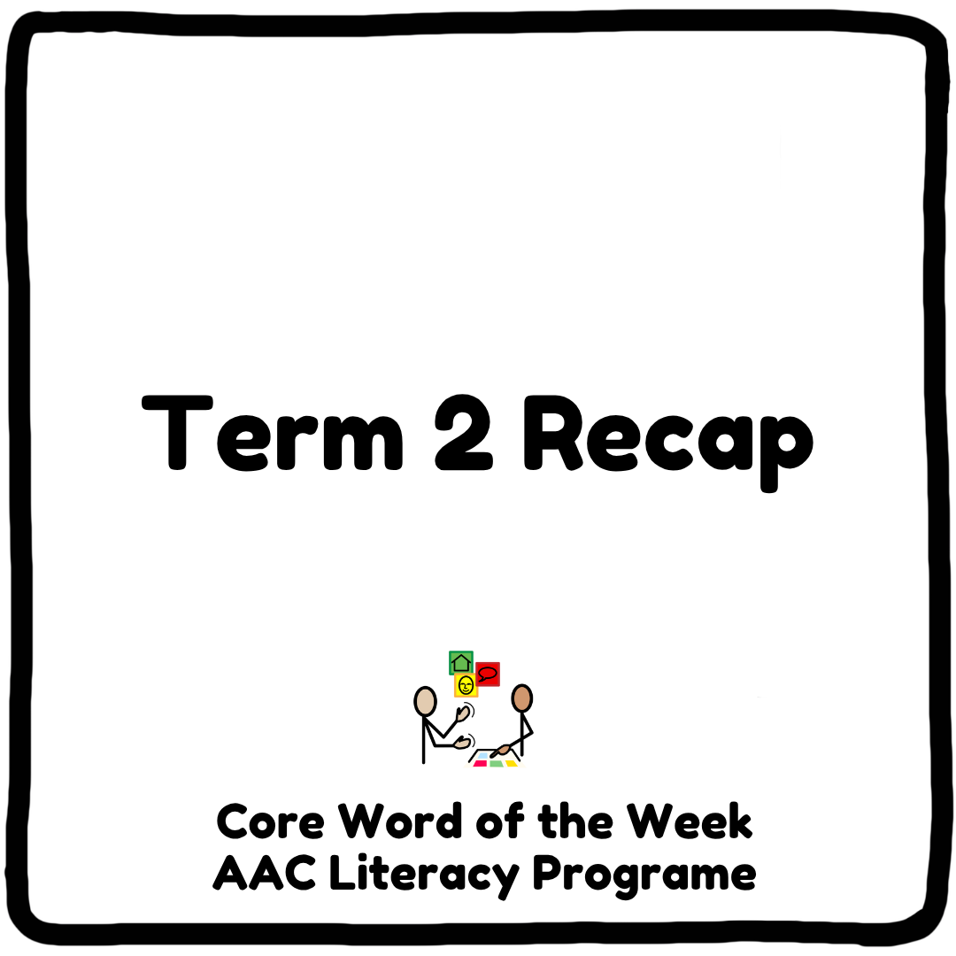 My Core Word Programme Term 2 Recap