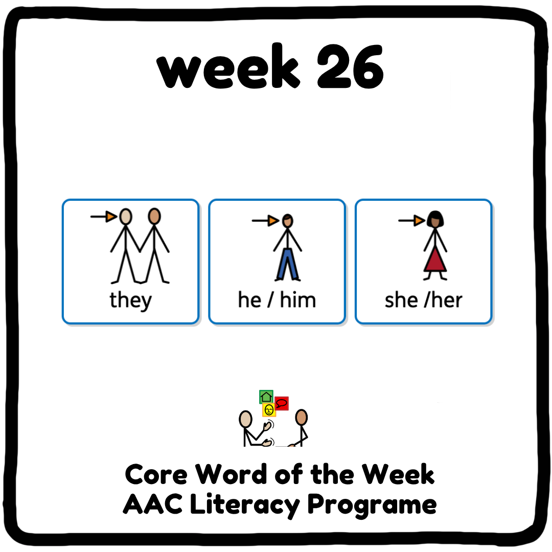 My Core Word Programme Week 26 - "They/he/she"