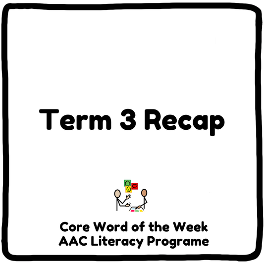 My Core Word Programme Year 1, Term 3 Recap