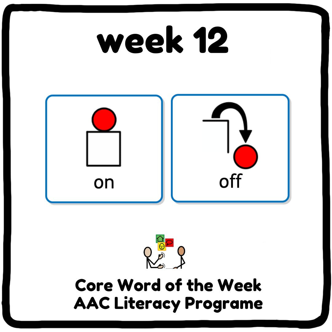 My Core Word Programme Week 12 - "On" and "Off"