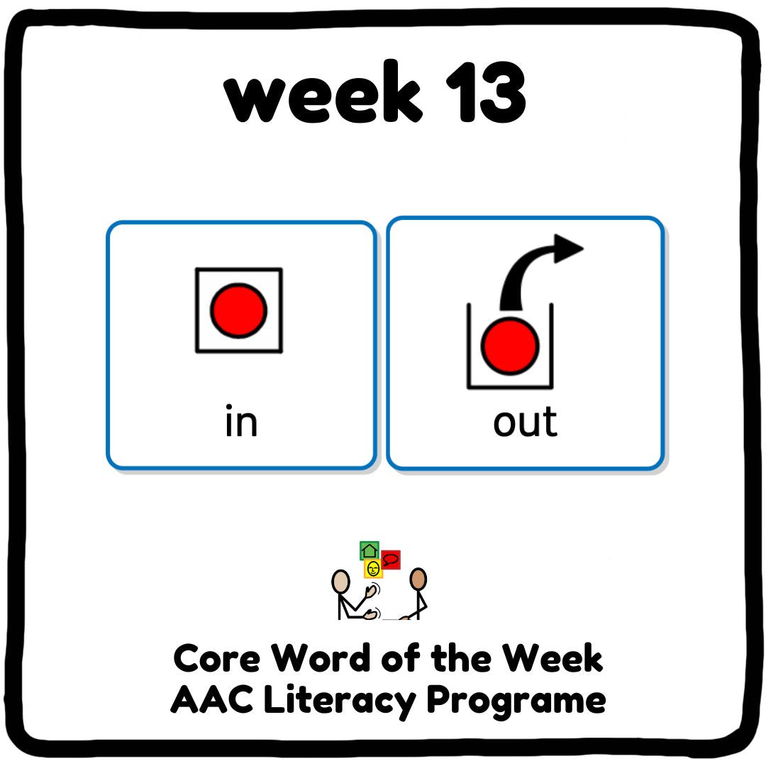 My Core Word Programme Week 13 - "In" and "Out"