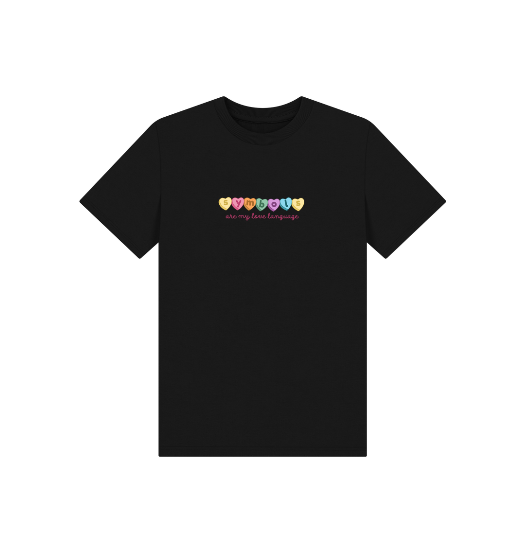Black Printed Kids T-Shirt