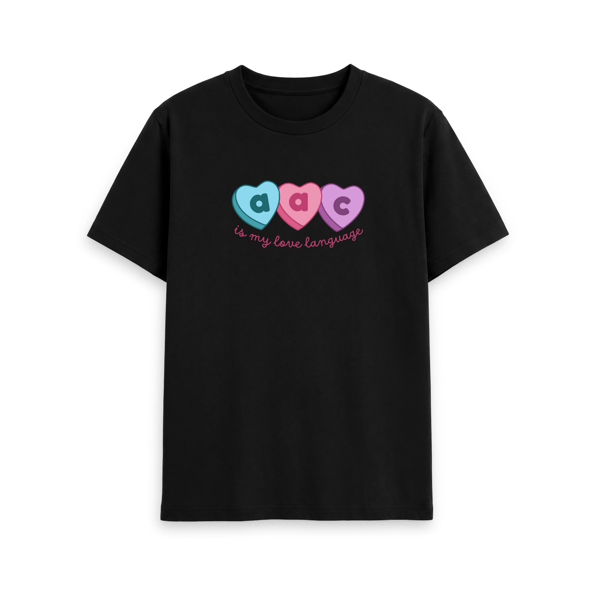 Black Printed T-shirt Front