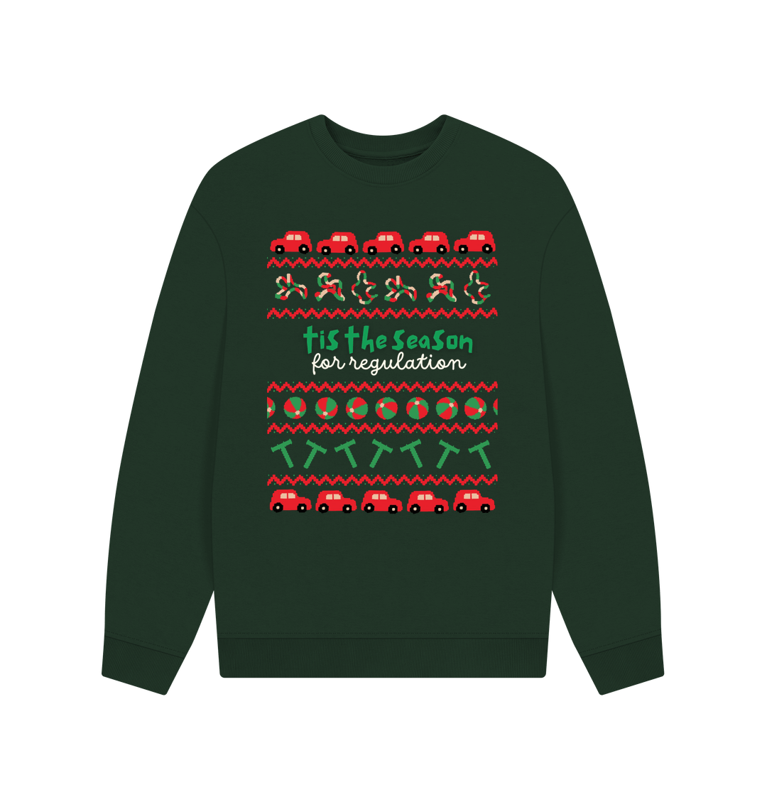 Evergreen Sensory Tis the Season Men's Oversized Sweater (dark)