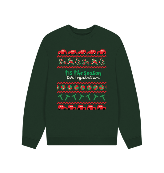 Evergreen Sensory Tis the Season Men's Oversized Sweater (dark)