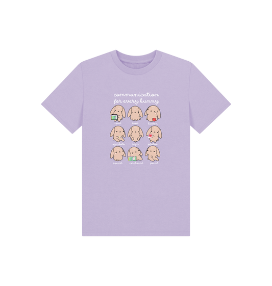 Soft Lilac Printed Kids T-Shirt Front