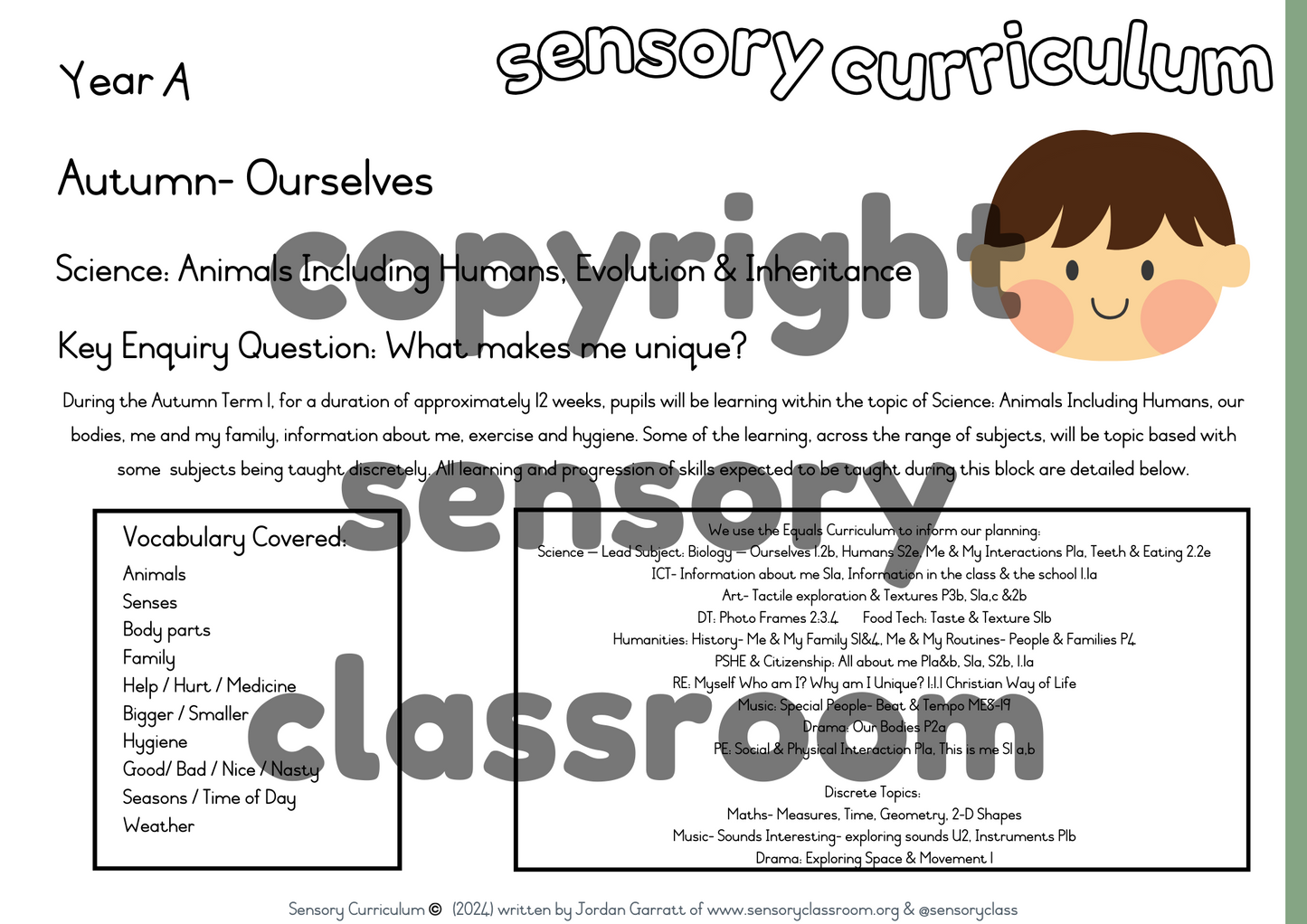 FULL Sensory Curriculum