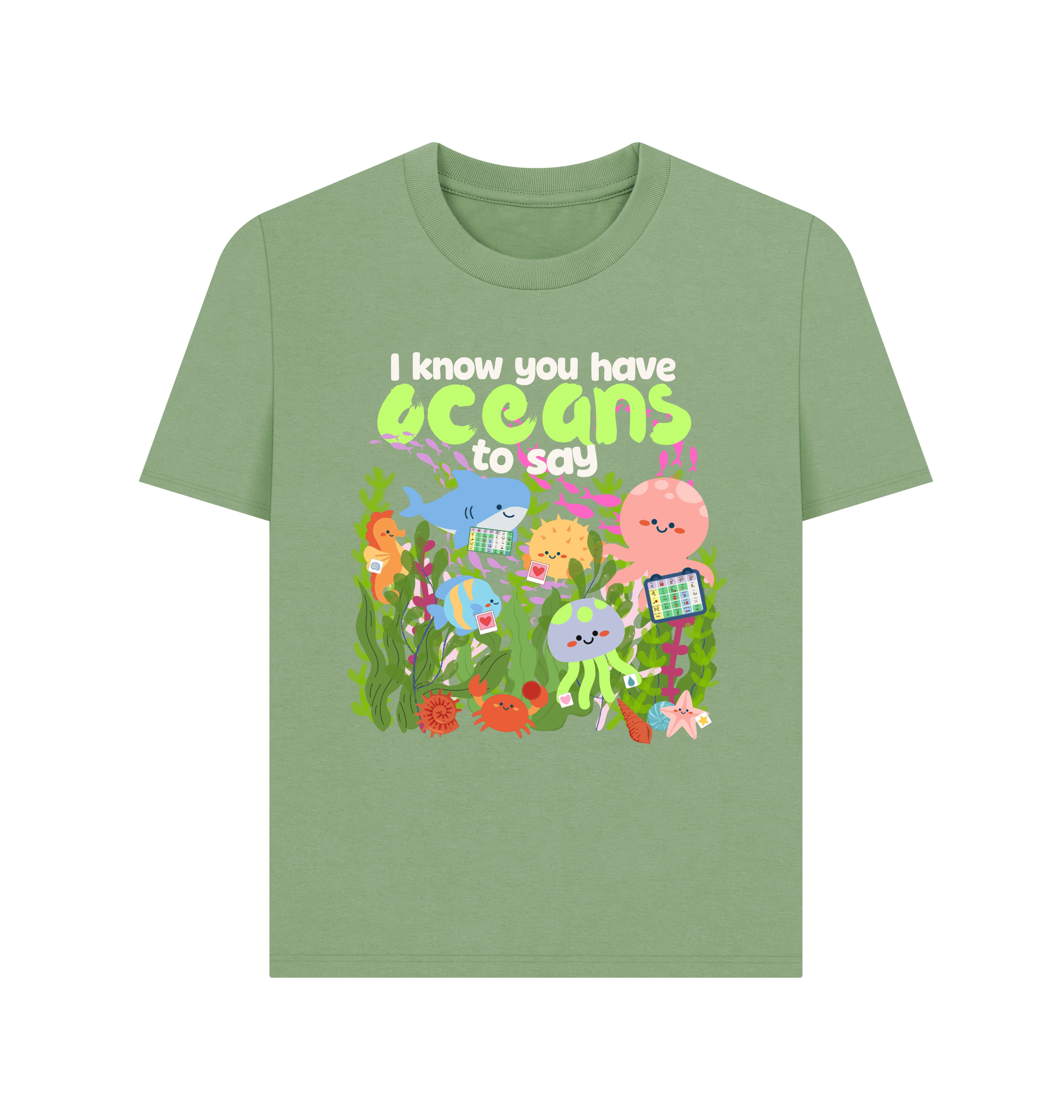 Sage Printed T-shirt Front