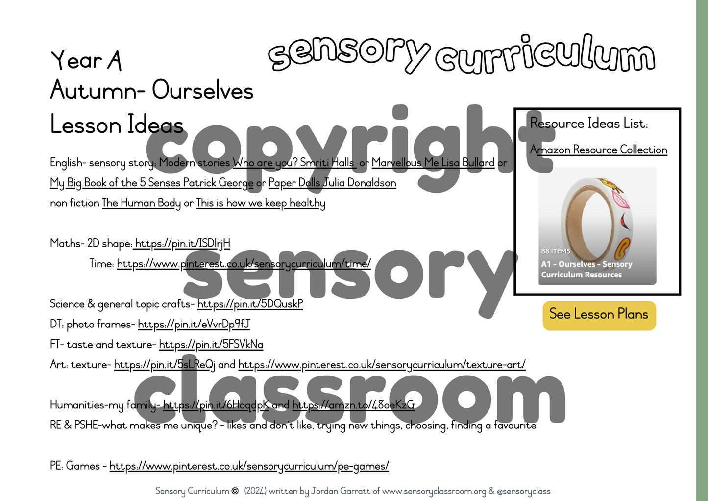 FULL Sensory Curriculum