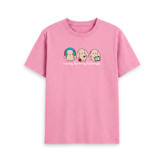 Rose Pink Printed T-shirt Front