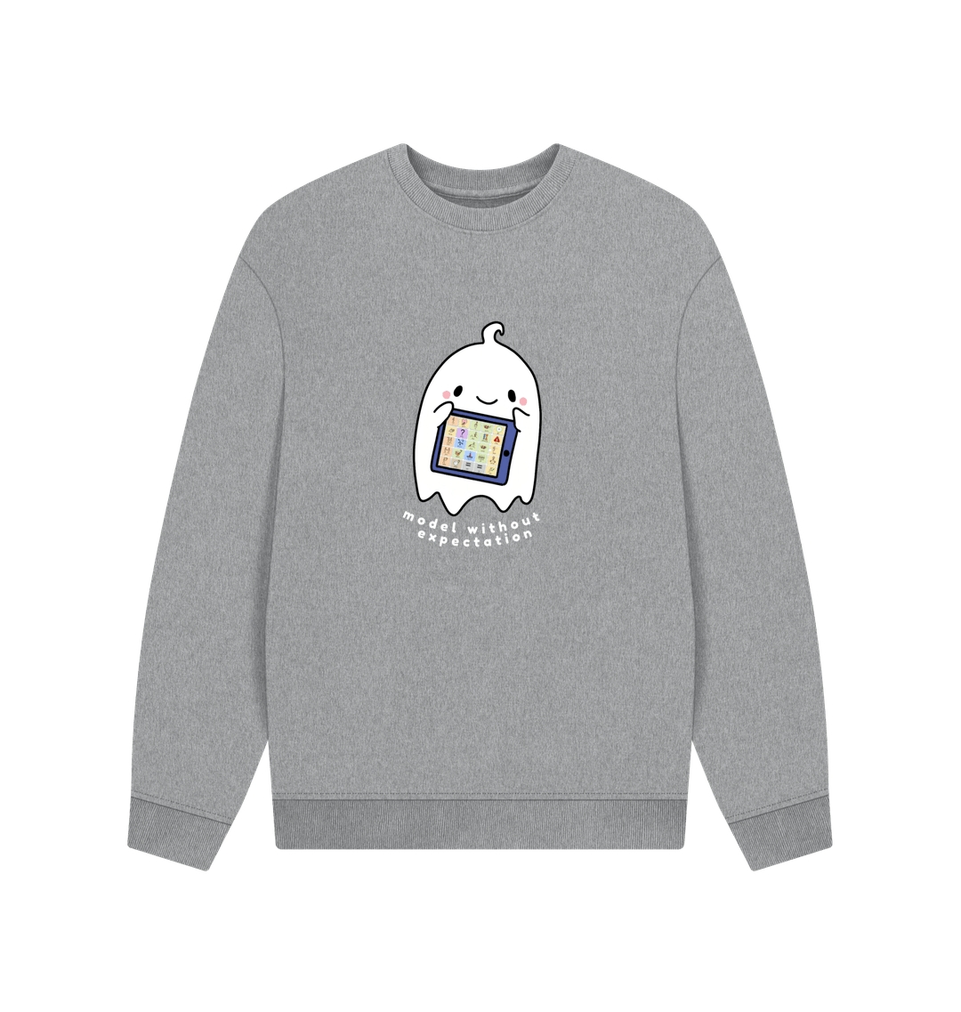 Athletic Grey Printed Sweater Front